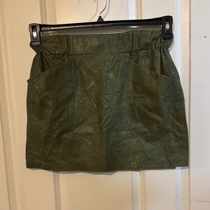 Zara Green Mini Pencil Skirt Casual